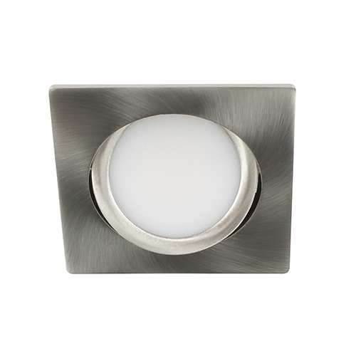 LED spot kantelbaar 5Watt vierkant NIKKEL IP65 dimbaar D3-2