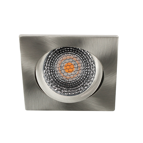 LED spot kantelbaar 5Watt vierkant NIKKEL IP65 dimbaar D5-2