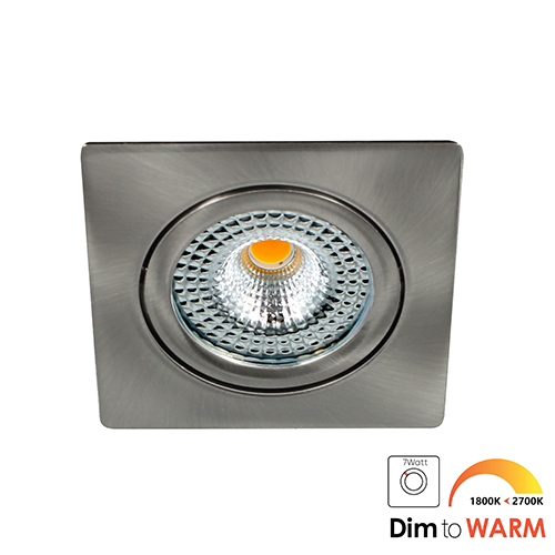 LED spot kantelbaar 5Watt vierkant NIKKEL IP65 dimbaar DTW – zonder driver-1