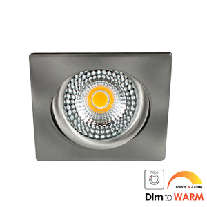 LED spot kantelbaar 5Watt vierkant NIKKEL IP65 dimbaar DTW – zonder driver-2