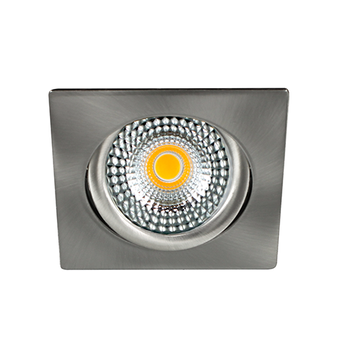 LED spot kantelbaar 5Watt vierkant NIKKEL IP65 dimbaar – zonder driver-2