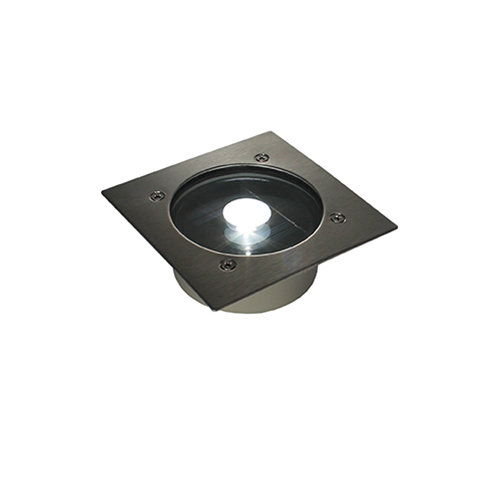 Solar LED grondspot 2x0.6Watt RVS vierkant IP44