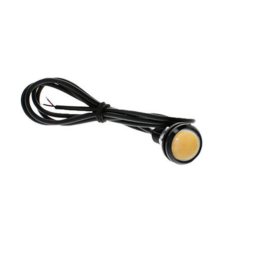 LED minispot 22mm ZWART 1,5Watt rond dimbaar (12Volt)