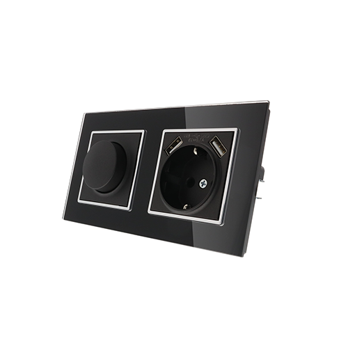 Nero Deluxe LED dimmer en stopcontact met 2x USB combinatie compleet