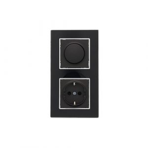 Nero Deluxe Glas LED dimmer en stopcontact combinatie compleet