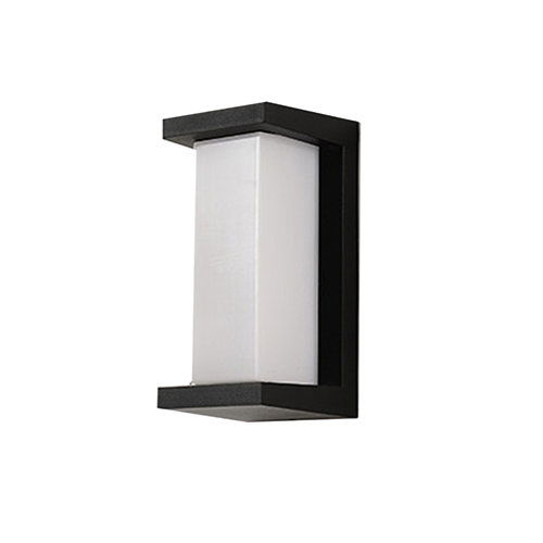 Wandlamp LED 12Watt ZWART 220Volt IP65 VER - 1