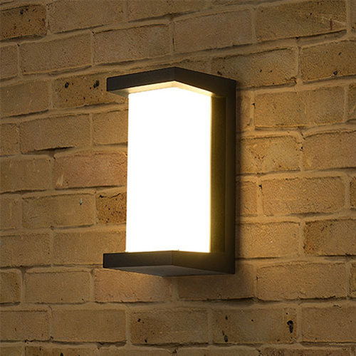 Wandlamp LED 12Watt ZWART 220Volt IP65 VER - Sfeer 1