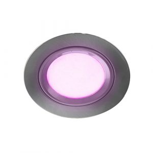 Mondo ondiepe inbouwspot - White & Color - rond NIKKEL 8Watt IP65 - Zigbee 3