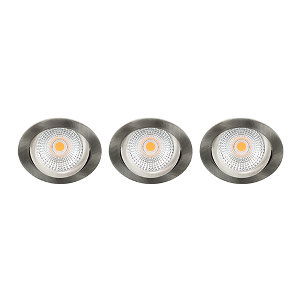 LED spot kantelbaar 5Watt rond NIKKEL IP65 dimbaar D SET3 - 2