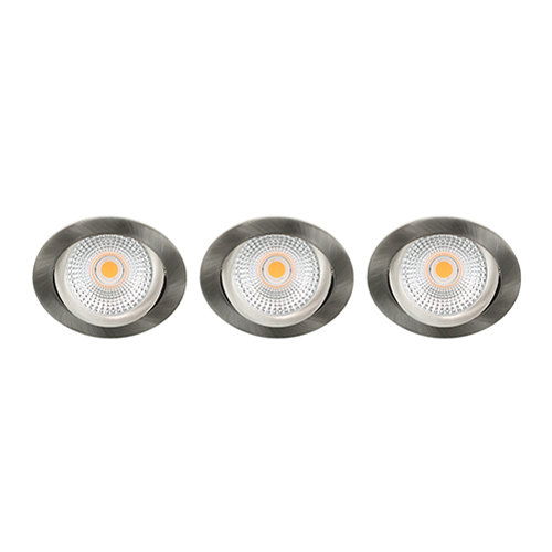 LED spot kantelbaar 5Watt rond NIKKEL IP65 dimbaar D SET3 - 2