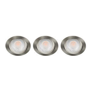 LED spot kantelbaar 5Watt rond NIKKEL IP65 dimbaar D1 SET3 - 2