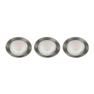 LED spot kantelbaar 5Watt rond NIKKEL IP65 dimbaar D2 SET3 - 2