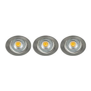 LED spot kantelbaar 5Watt rond NIKKEL IP65 dimbaar ID1 SET3 - 2