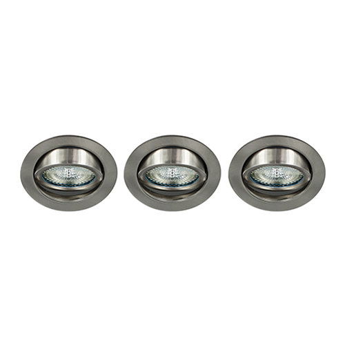 LED spot kantelbaar 5Watt rond NIKKEL IP65 dimbaar ID1 SET3 - 3