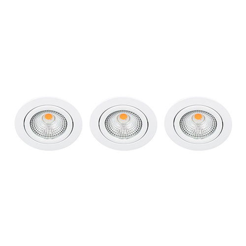 LED spot kantelbaar 5Watt rond WIT IP65 dimbaar D SET3 - 1