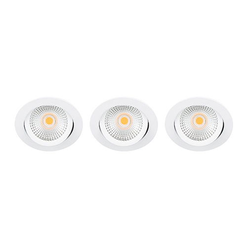 LED spot kantelbaar 5Watt rond WIT IP65 dimbaar D SET3 - 2