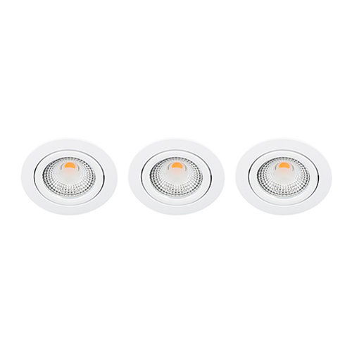 LED spot kantelbaar 5Watt rond WIT IP65 dimbaar D1 SET3 - 1