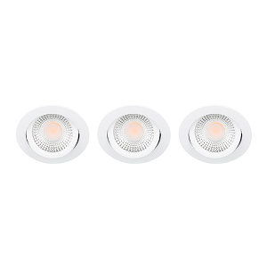 LED spot kantelbaar 5Watt rond WIT IP65 dimbaar D1 SET3 - 2