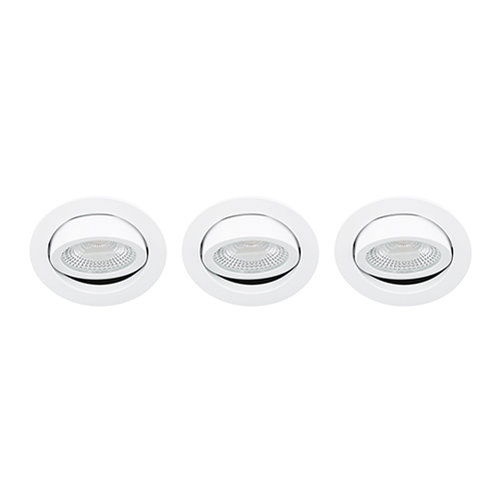 LED spot kantelbaar 5Watt rond WIT IP65 dimbaar D1 SET3 - 3