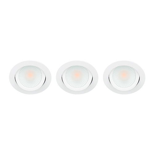 LED spot kantelbaar 5Watt rond WIT IP65 dimbaar D2 SET3 - 2