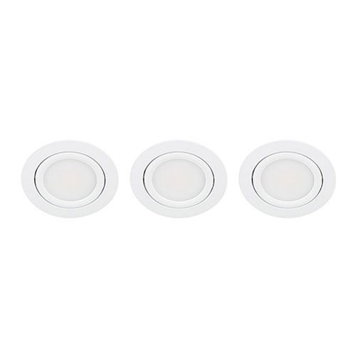 LED spot kantelbaar 5Watt rond WIT IP65 dimbaar D3 SET3 - 1