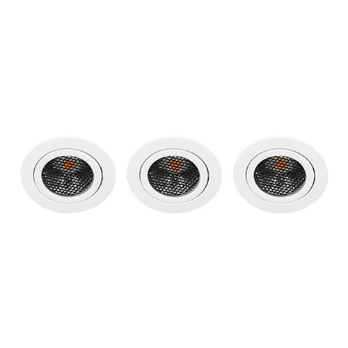 LED spot kantelbaar 5Watt rond WIT IP65 dimbaar D5 SET3 - 1