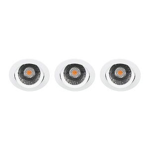 LED spot kantelbaar 5Watt rond WIT IP65 dimbaar D5 SET3 - 2