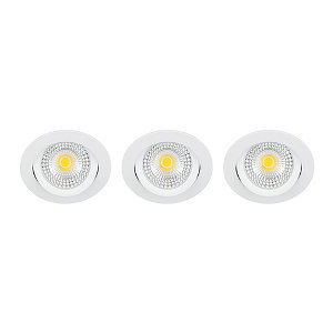 LED spot kantelbaar 5Watt rond WIT IP65 dimbaar ID1 SET3 - 2