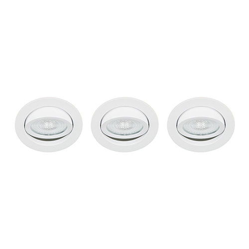 LED spot kantelbaar 5Watt rond WIT IP65 dimbaar ID1 SET3 - 3