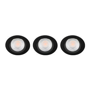 LED spot kantelbaar 5Watt rond ZWART IP65 dimbaar D1 SET3 - 2