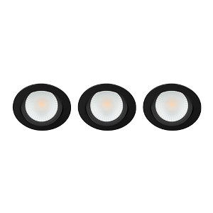 LED spot kantelbaar 5Watt rond ZWART IP65 dimbaar D2 SET3 - 2