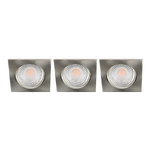 LED spot kantelbaar 5Watt vierkant NIKKEL IP65 dimbaar D1 SET3 - 2