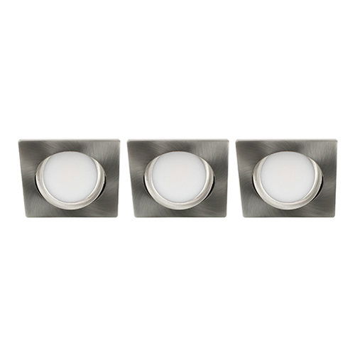 LED spot kantelbaar 5Watt vierkant NIKKEL IP65 dimbaar D3 SET3 - 2