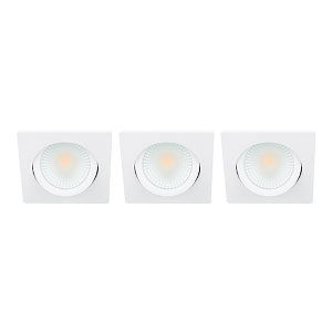 LED spot kantelbaar 5Watt vierkant WIT IP65 dimbaar D2 SET3 - 2