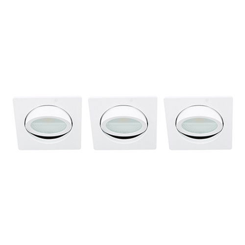 LED spot kantelbaar 5Watt vierkant WIT IP65 dimbaar D2 SET3 - 3