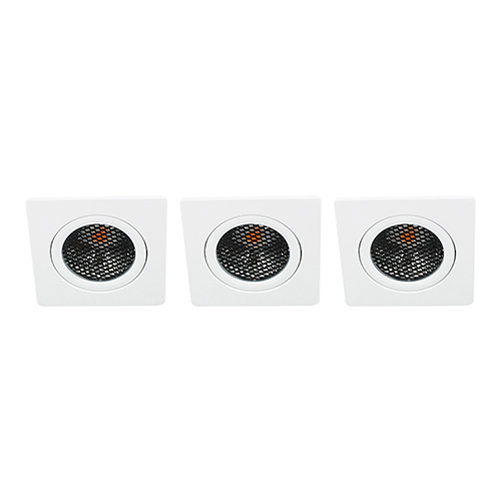 LED spot kantelbaar 5Watt vierkant WIT IP65 dimbaar D5 SET3 - 1