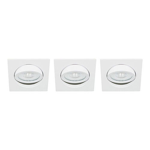 LED spot kantelbaar 5Watt vierkant WIT IP65 dimbaar ID1 SET3 - 3