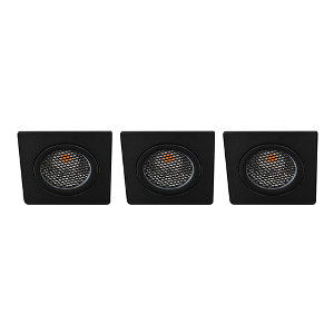 LED spot kantelbaar 5Watt vierkant ZWART IP65 dimbaar D5 SET3 - 1