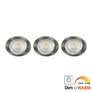 LED spot kantelbaar 7Watt rond NIKKEL IP65 dimbaar DTW SET3 - 2