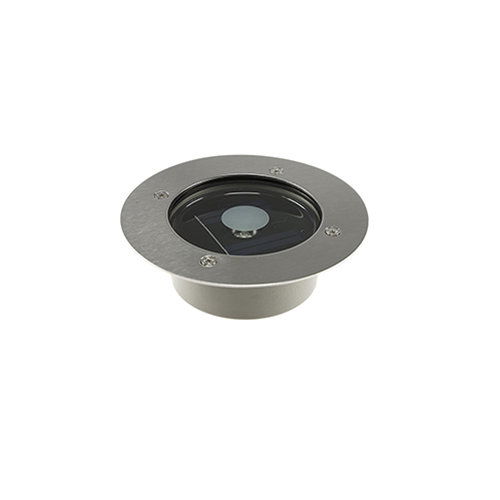 Solar LED grondspot 2x0.6Watt RVS rond IP44