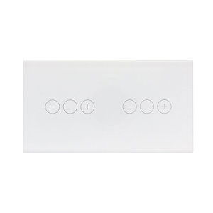 Novo Smart Touch wit-glas dubbele LED dimmer combinatie compleet