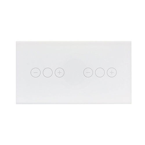 Novo Smart Touch wit-glas dubbele LED dimmer combinatie compleet