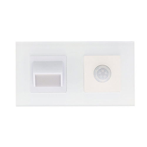 Novo wit-glas traplampje en PIR sensor combinatie compleet