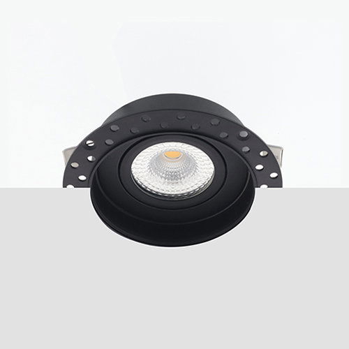 Bella Ondiepe LED trimless spot kantelbaar 5Watt rond ZWART IP65 dimbaar – interne driver