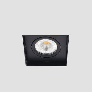 Bella Ondiepe LED trimless spot kantelbaar 5Watt vierkant ZWART IP65 dimbaar – interne driver