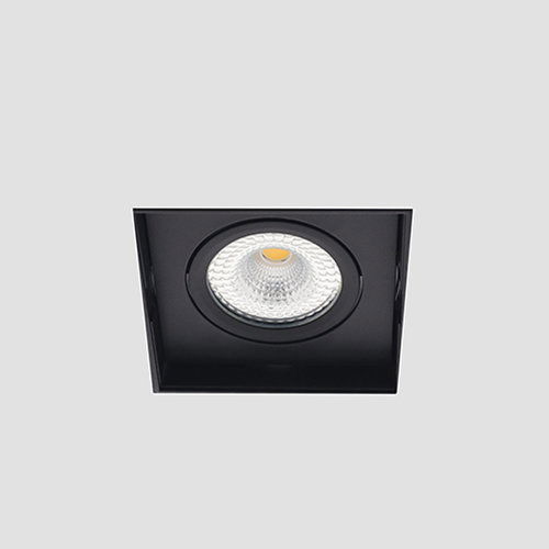 Bella Ondiepe LED trimless spot kantelbaar 5Watt vierkant ZWART IP65 dimbaar – interne driver