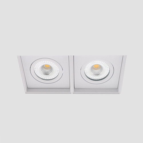 Bella Ondiepe LED trimless spot kantelbaar 5Watt vierkant dubbel WIT IP65 dimbaar – interne driver