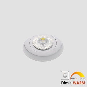 Bella Ondiepe LED trimless spot kantelbaar 7Watt rond WIT IP65 dimbaar - dim to warm – interne driver