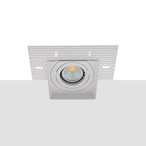 LED trimless spot GU10 COB 5Watt vierkant WIT dimbaar