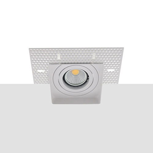 LED trimless spot GU10 COB 5Watt vierkant WIT dimbaar